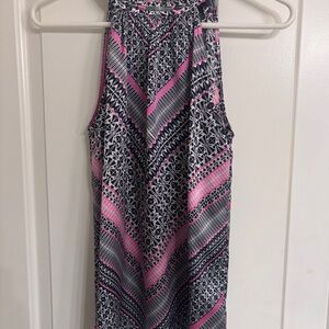 The Limited Pink and Black Geometric Top, Size XS